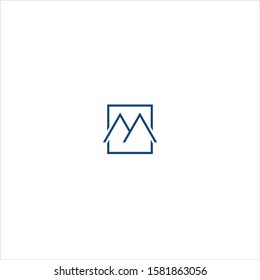 Unique vector logo with the initial "M" in the box