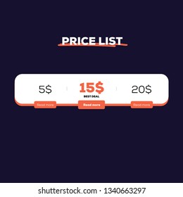 Unique Vector Price List