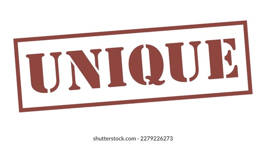 UNIQUE Vector stamp. White isolated
