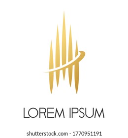 unique Vertical ellipse with sharp point and bound or holding image graphic icon logo design abstract concept vector stock. Can be used as a symbol related to art or group