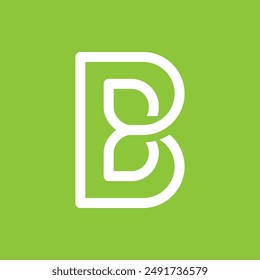 A unique and very impressive logo featuring the Letter B that Forms a Leaf