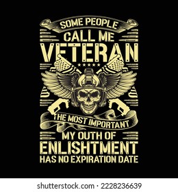 Unique Veteran Enlistment T-shirt design vector 