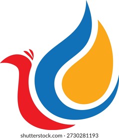 Unique Vibrant Phoenix logo design