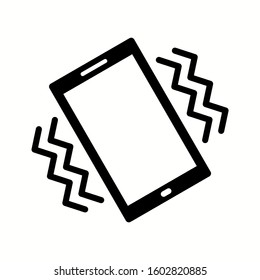 Unique Vibration Mode Vector Glyph Icon