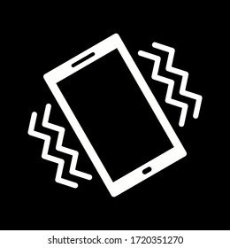 Unique Vibration Mode Vector Glyph Icon