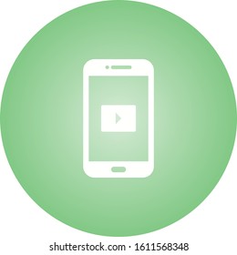Unique Video App Vector Glyph Icon