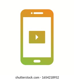Unique Video App Vector Glyph Icon