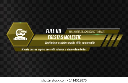 Unique Video headline title or lower third template. Vector illustration - Green color