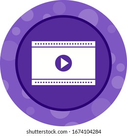 Unique Video Player Vector Glyph Icon