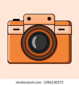 Cámara vintage única y logotipo o icono clásico