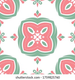 Unique Vintage Damask Abstract Seamless Floral Pattern Design