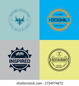 Plantilla única de diseño de logotipo de época