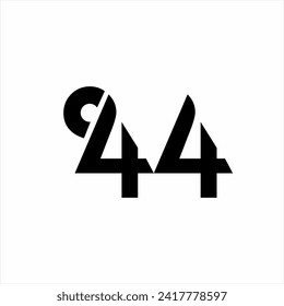 Unique vintage number 9244 logo design.