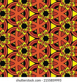 Unique vintage repeat pattern with endless geometric elements