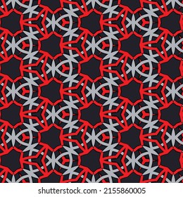 Unique vintage repeat pattern with endless geometric elements