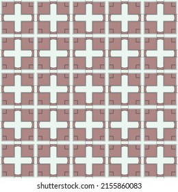 Unique vintage repeat pattern with endless geometric elements