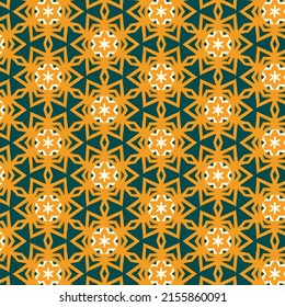 Unique vintage repeat pattern with endless geometric elements