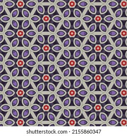 Unique vintage repeat pattern with endless geometric elements