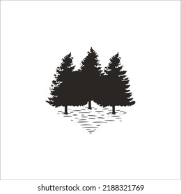 Unique vintage Tree silhouette vector design for professional use