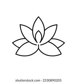 Unique Vintage-Style Flower Signature Line Art Logo Icon – Minimalist Hand-Drawn Floral