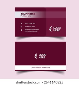 Unique Visiting Card Idea for Personal Branding. Creative Double-sided Business Card Template.
