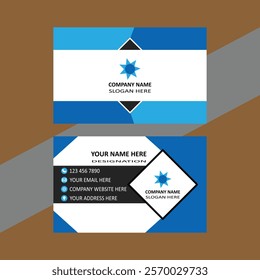 UNIQUE VISITING CARD TEMPLATE VECTOR STYLE