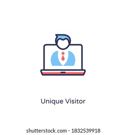 Unique Visitor Icon In Vector. Logotype