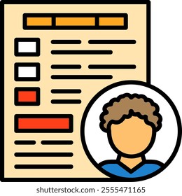 Unique visitors Filled Style Icon Design
