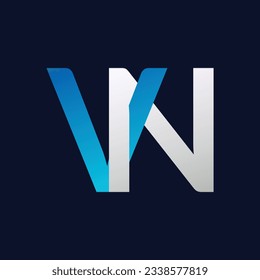 Unique VN letter logo Icon vector template.