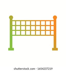 Icono de glifo de vectores de voley único