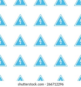 Unique Voltage white and blue seamless pattern for web design. Vector symbol