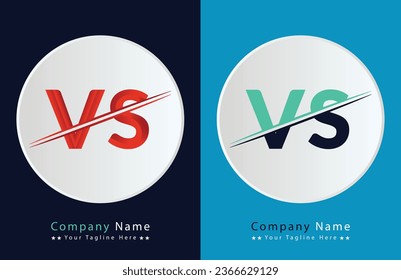 Unique VS letter logo Icon vector template.