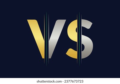 Plantilla de vector de icono del logotipo de la letra VS exclusiva.