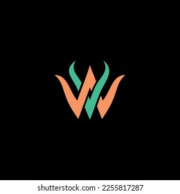 Unique VW Letter Logo Design