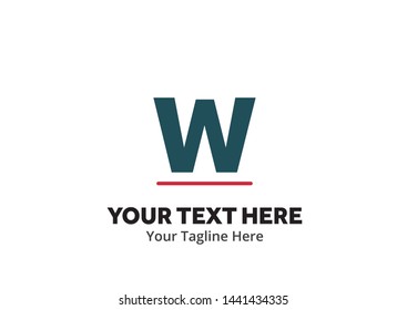 unique w alphabet simple logo creative design in flat style with color . w initial logo creative design for identity, community and business