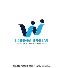 Unique W letter logo design