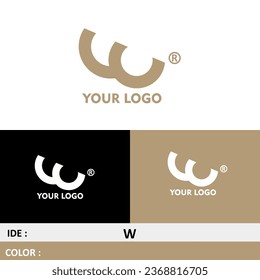 Unique W letter monogram logo vector design suitable for use as a business identity logo