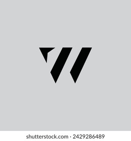 unique W word mark logo design 