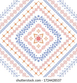 Diseño de bordado de papel pintado único para la decoración de la sala de estar.