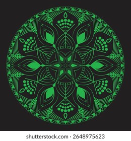 O calor único e fascinante maravilha de verde floral mandala line art para encontrar a paz perfeita para ressoar o espírito e realçar a beleza em casa ou no escritório.