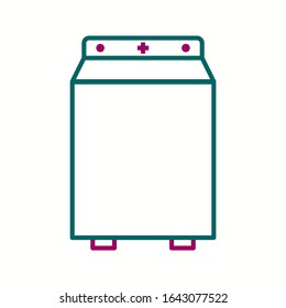 Unique Washing Machine Line Vector Icon
