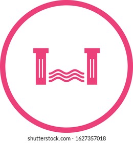 Unique Water Dam Vector Glyph Icon