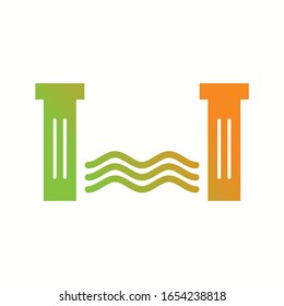 Einzigartiges Vektorillustration-Wasserstaudamm