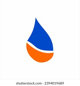 Diseño único de logo para gota de agua con luna creciente y velero abstracto. Logo de concepto único.