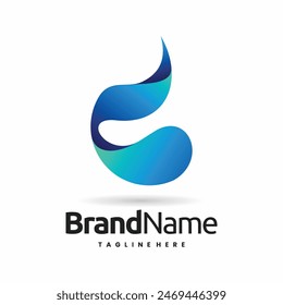 unique water drop logo template