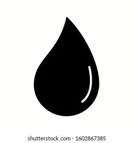 Unique Water Droplet Vector Glyph Icon