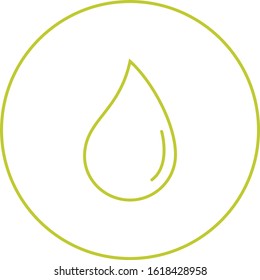 Unique Water Droplet Vector Line Icon