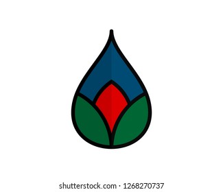 unique water droplets logo design