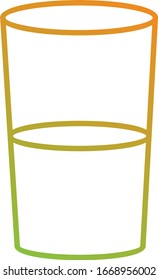 Unique Water Glasses Vector Line Icon
