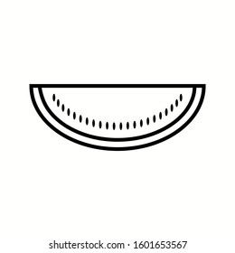 Unique Watermelon Vector Line Icon